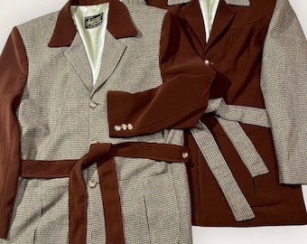 VINTAGE 1950s Buck Skein Joe Gabardine Car Coat Jacket / Hollywood