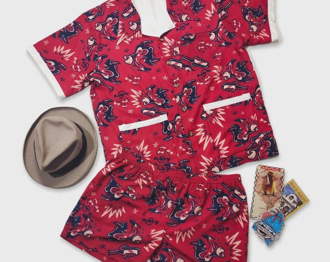 READY STOCK - Red Hot Rusty Wolf Cabana Set