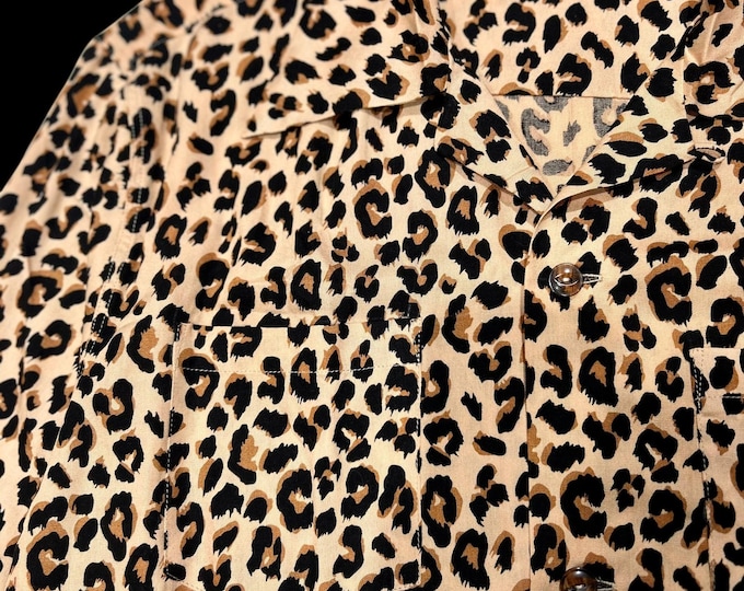 READY STOCK - Savagism Leopard Print Long Sleeve Shirt