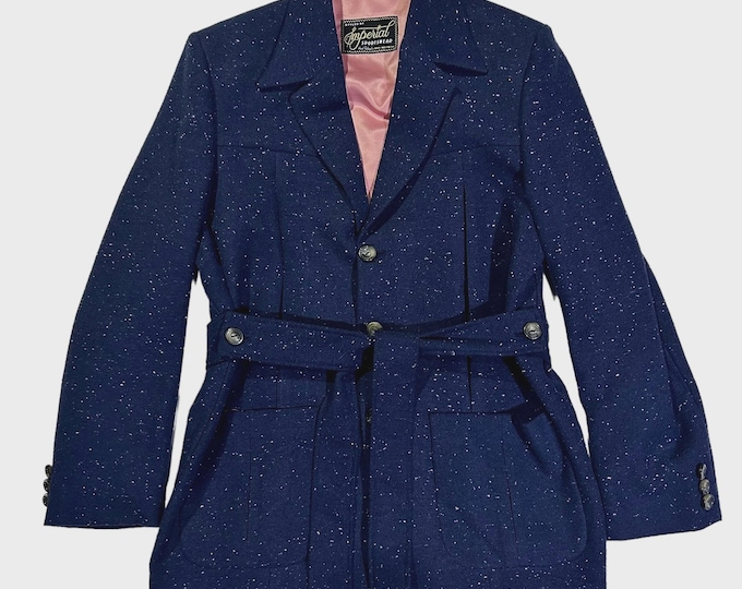 READY STOCK - Hollywood Jacket Navy  With Pink Flecks