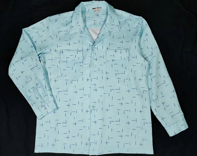 Baby Blue Fleck Shirts Rockabilly Imperial