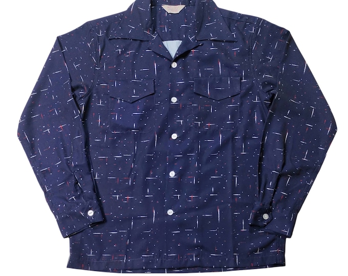 Killer Navy Nep Fleck Rayon Shirts Imperial