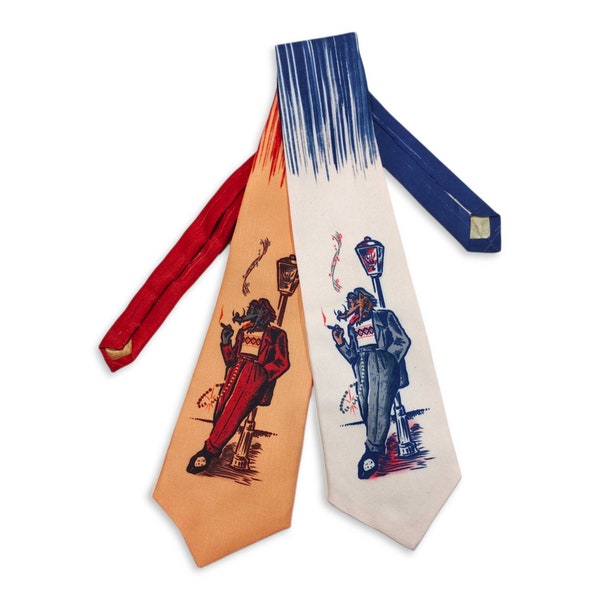 Killer Whistlin' Wolf Neckties Rockabilly Imperial