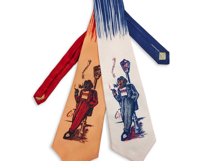 Killer Whistlin' Wolf Neckties Rockabilly Imperial