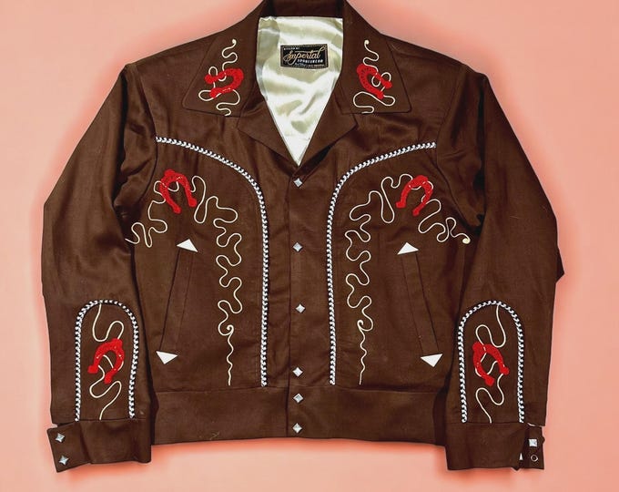 READY STOCK - Killer Rockabilly Western Gab Jacket Embroidery