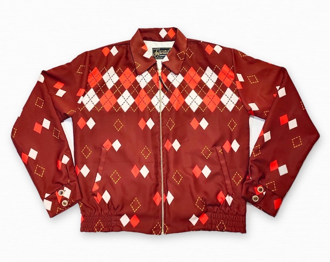 Rockabiilly Argyle Jacket Brown VLV