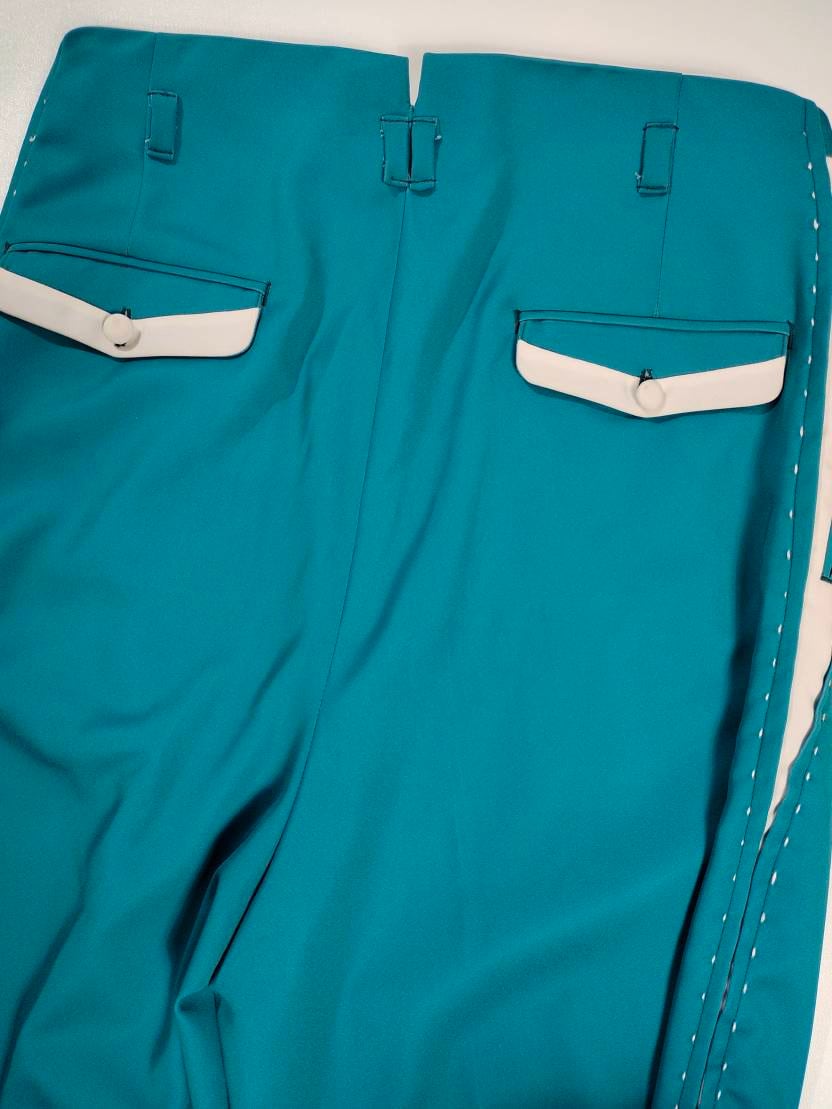 Rockabilly Pistol Pants Turquoise VLV