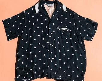 Camicie rockabilly a pois in rayon VLV Imperial