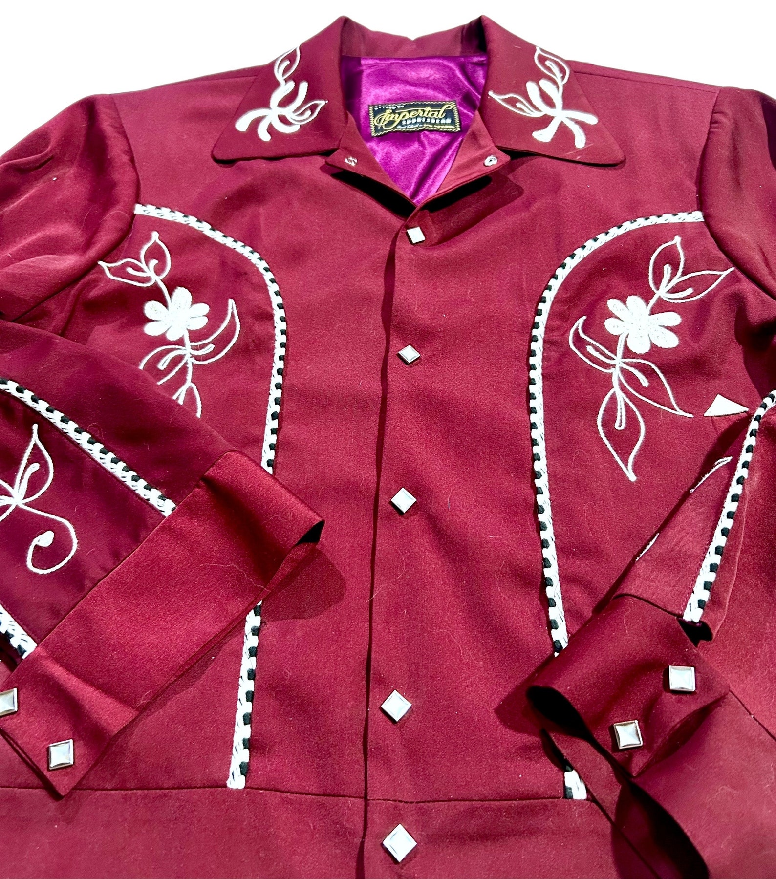 Gabardine Western Jacket Roses and Tumble Rockabilly Multiple Colours ...