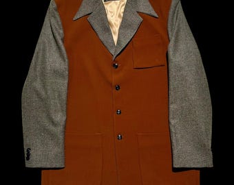 VINTAGE 1950s Buck Skein Joe Gabardine Car Coat Jacket / Hollywood