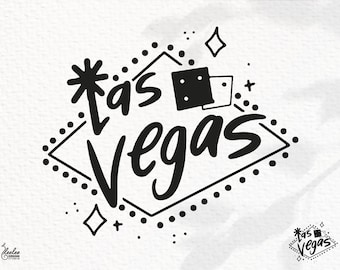 Las Vegas Text SVG | Digital Download in svg, dxf, png, pdf | Las Vegas Travel Mark | Compatible: Cricut, Silhouette and More!