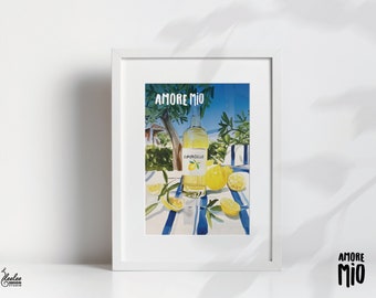 Amore Mio | Italy Travel Posters | Italy Travel Wall Art | Italian Quotes | Italy Gifts | Trendy Poster Decor | Italian Quote Typography