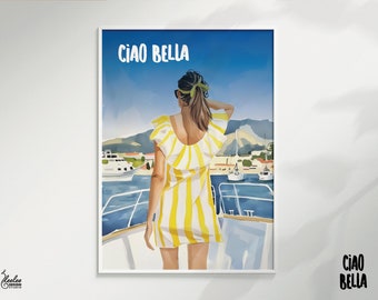 Ciao Bella | Italy Travel Posters | Italy Travel Wall Art | Italian Quotes | Italy Gifts | Trendy Poster Decor | Italian Quote Typography