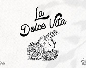La Dolce Vita SVG | Italia Typography | Italy Travel Mark | Digital Download in svg, dxf, png, pdf  | Compatible: Cricut, Silhouette & More!