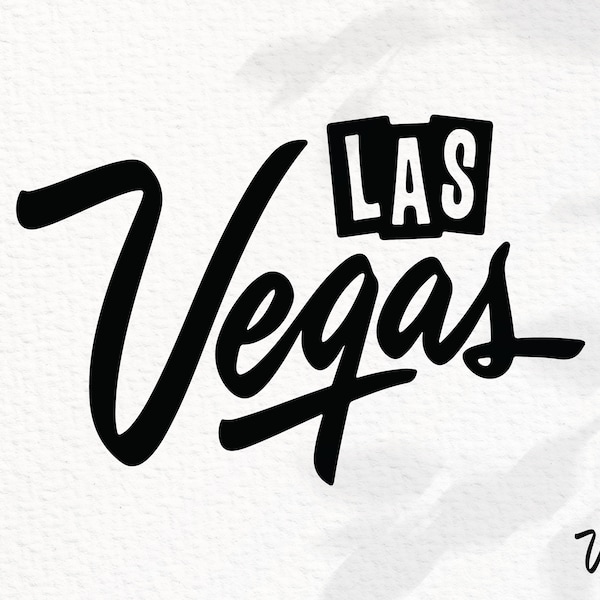 Las Vegas Text SVG | Digital Download in svg, dxf, png, pdf | Las Vegas Travel Mark | Compatible: Cricut, Silhouette and More!