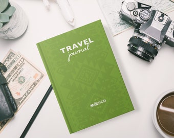 Mexico Journal | Travel Notebook | Custom Travel Journal | Travel Planner | Hardcover Adventure Book | Travel Diary | Mexico Lime Zest