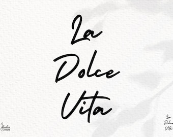 La Dolce Vita SVG | Italia Typography | Italy Travel Mark | Digital Download in svg, dxf, png, pdf  | Compatible: Cricut, Silhouette & More!