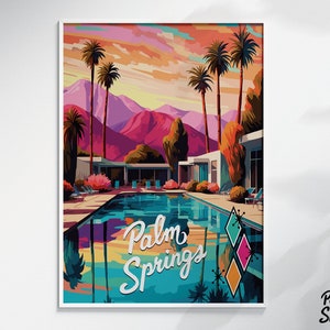 Palm Springs Print Palm Springs Poster Palm Springs Wall Art Palm Springs Art Print Palm Springs Artwork California Print California Art