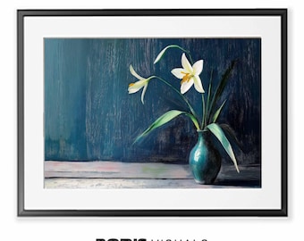 Vibrant Lilies Floral Print: Elegant Home & Office Decor (Digital Download)