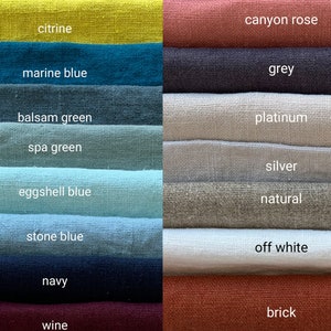 Washed heavy linen fabric by the yard or meter. Any length linen fabric. Linen fabric for bags, aprons, table linen, & decorative pillows image 1