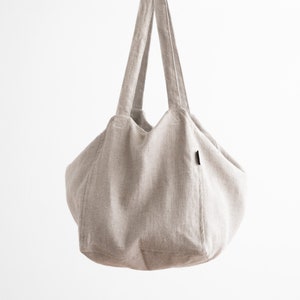 Linen Beach Bag in Natural. Linen Shopping bag. Linen Hand Bag. Natural Washed Linen. European linen. Linen Tote Bag. Linen Market bag.