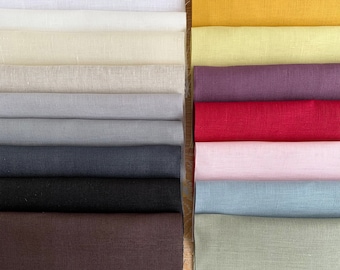 Linen fabric by the yard or meter. Medium weight 195 gr/m2. Any length linen fabric. Linen fabric for bedlinen, curtains and clothing