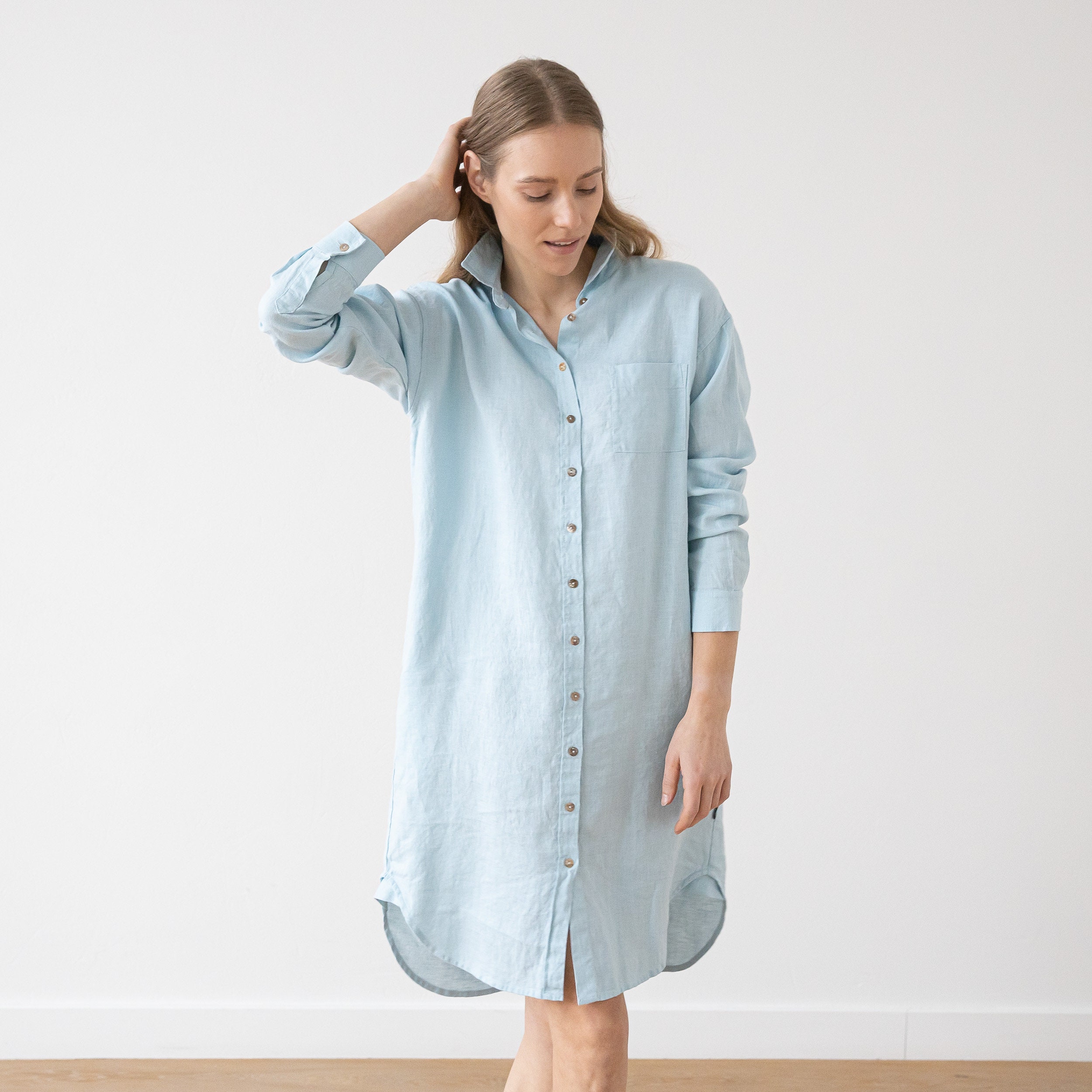 Linen Shirt Dress Cloude Blue, Light Blue. Washed Linen clothing. Drop shoulder Shirt dress. Linen everyday shirt. Oversized Linen shirt. Linen Shirt Dress Cloude Blue, Light Blue. Washed Linen clothing. Drop shoulder Shirt dress. Linen everyday shirt. Oversized Linen shirt.