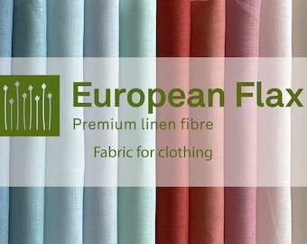 Lightweight Linen Fabric by The Yard or Meter. Width 150cm / 59". Any length linen fabric. Linen fabric for clothing, bed linen, curtains.