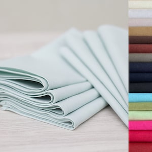 Linen Cotton Mix Napkins in 30 Colors. Plain Weave, Medium weight Napkin any Quantity. Wedding Table Linen. Large size Napkins