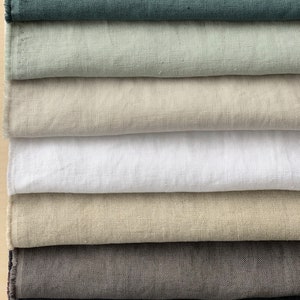 Tela de lino de tapicería pesada por yarda o metro, lavada. Tejido de lino para almohadas decorativas, cortinas, fundas sueltas. imagen 10