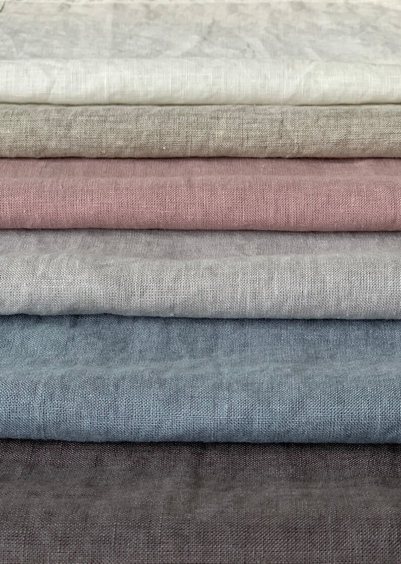 Washed linen fabric by the yard or meter. Width 250cm / Etsy