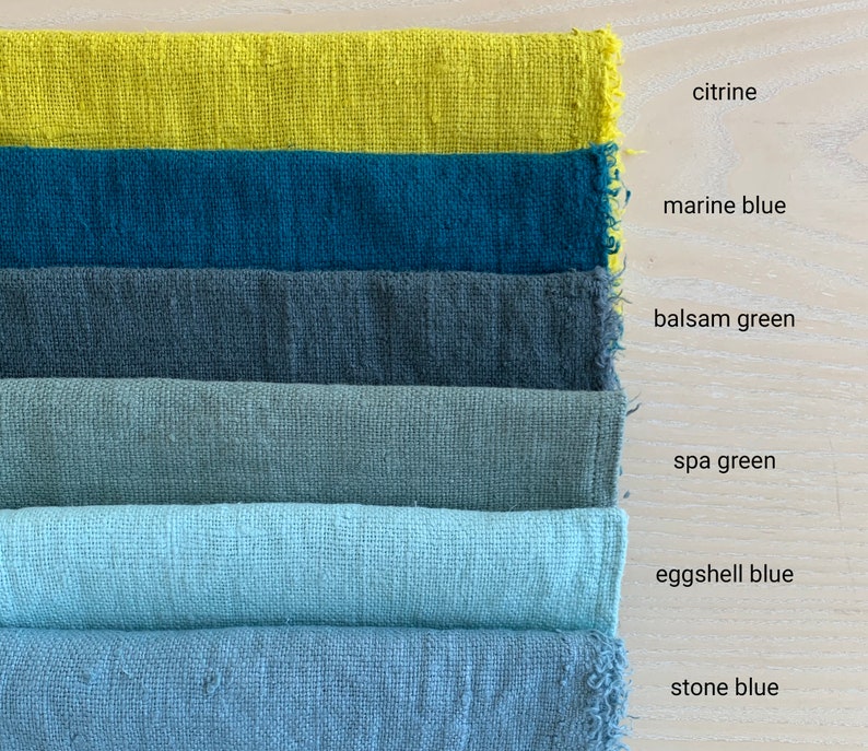 Washed heavy linen fabric by the yard or meter. Any length linen fabric. Linen fabric for bags, aprons, table linen, & decorative pillows image 5