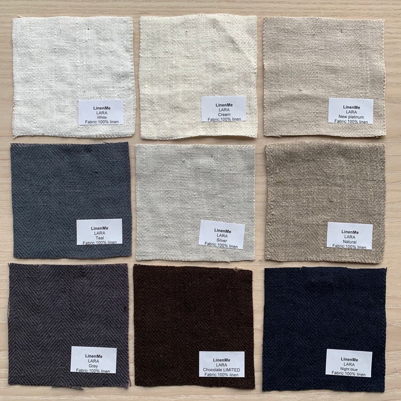 Serviettes en lin lavé de différentes couleurs. Tissage à chevrons, serviette en lin épais lavé toute quantité. image 5