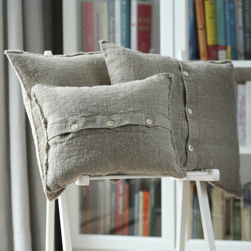 Washed Rustic Linen Pillow Case Sham Cushion Cover in Etsy