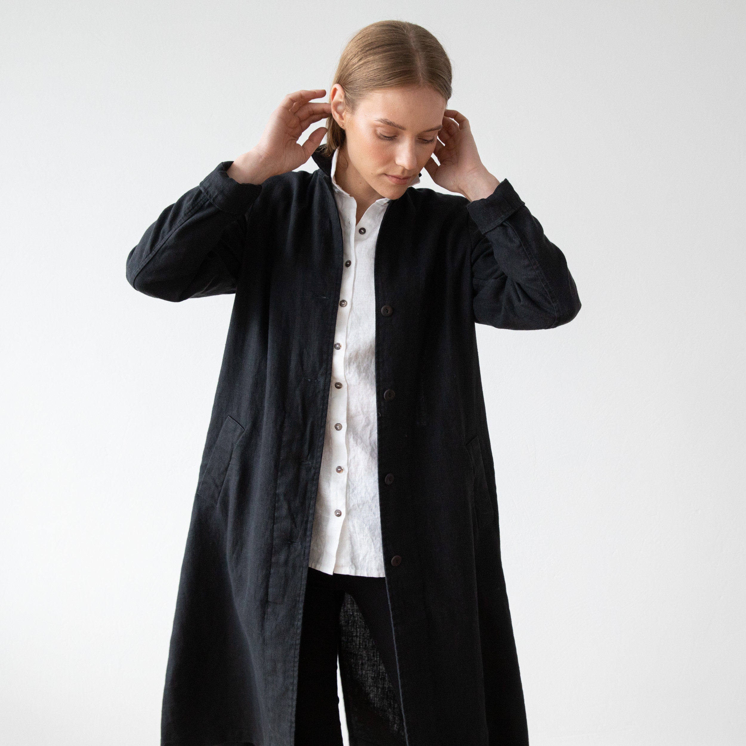 DAI linen jacket - Black