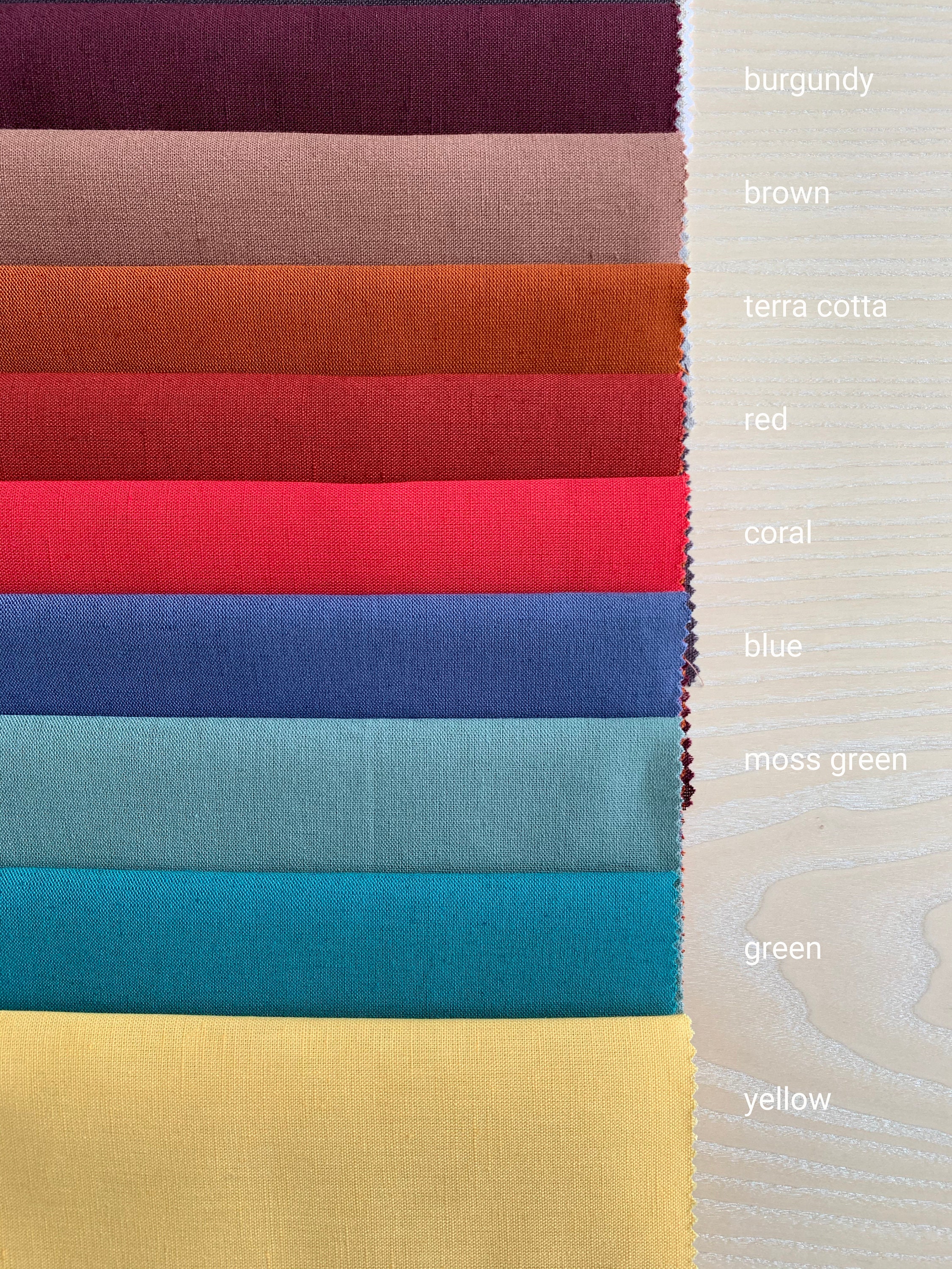 Linen Cotton Blend Fabric by the Yard or Meter Plain Weave. Etsy