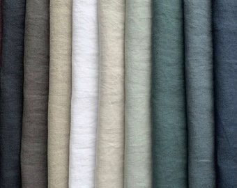 Tela de lino de tapicería pesada por yarda o metro, lavada. Tejido de lino para almohadas decorativas, cortinas, fundas sueltas.