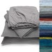 Washed Linen Sheet Set in 23 colours. Fitted Sheet, Flat Sheet, 2 Pillow Cases. King, Queen, Full, Twin Linen Bedding. 