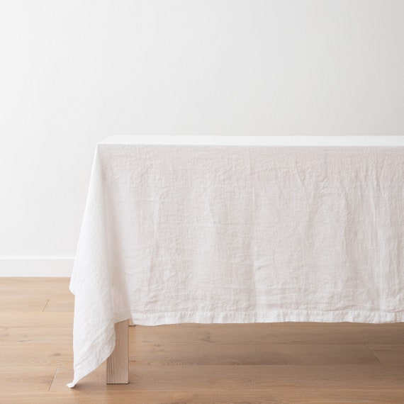 Stone-Washed Pure Linen Tablecloth Assorted Colors 2 Large Sizes to Choose Stone-Washed Pure Linen Tablecloth Assorted Colors 2 Large Sizes to Choose