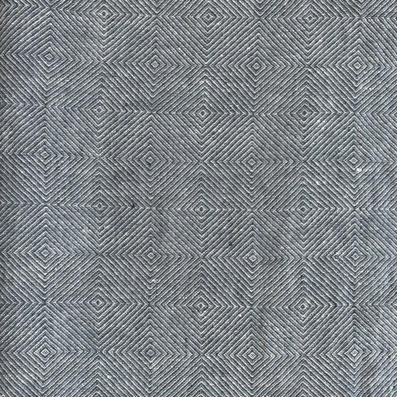 Washed Linen fabric by the yard or meter. Width 275cm / 108. Linen fabric for bedlinen, curtains and table linen. Rhomb Weave Balsam Green