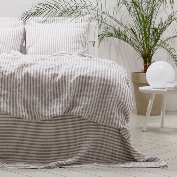 Truly Soft Ticking Stripe Sheet Set, White, Queen