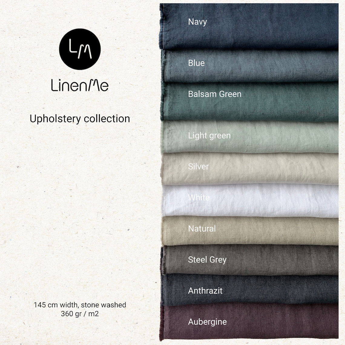Tissu Léger Type Lin Imperméable - 160 Cm De Large, Vendu Au Mètre