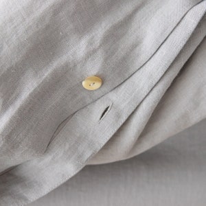 Washed Linen Duvet Cover Various Colours Queen, King and other USA sizes Pure European linen. image 3