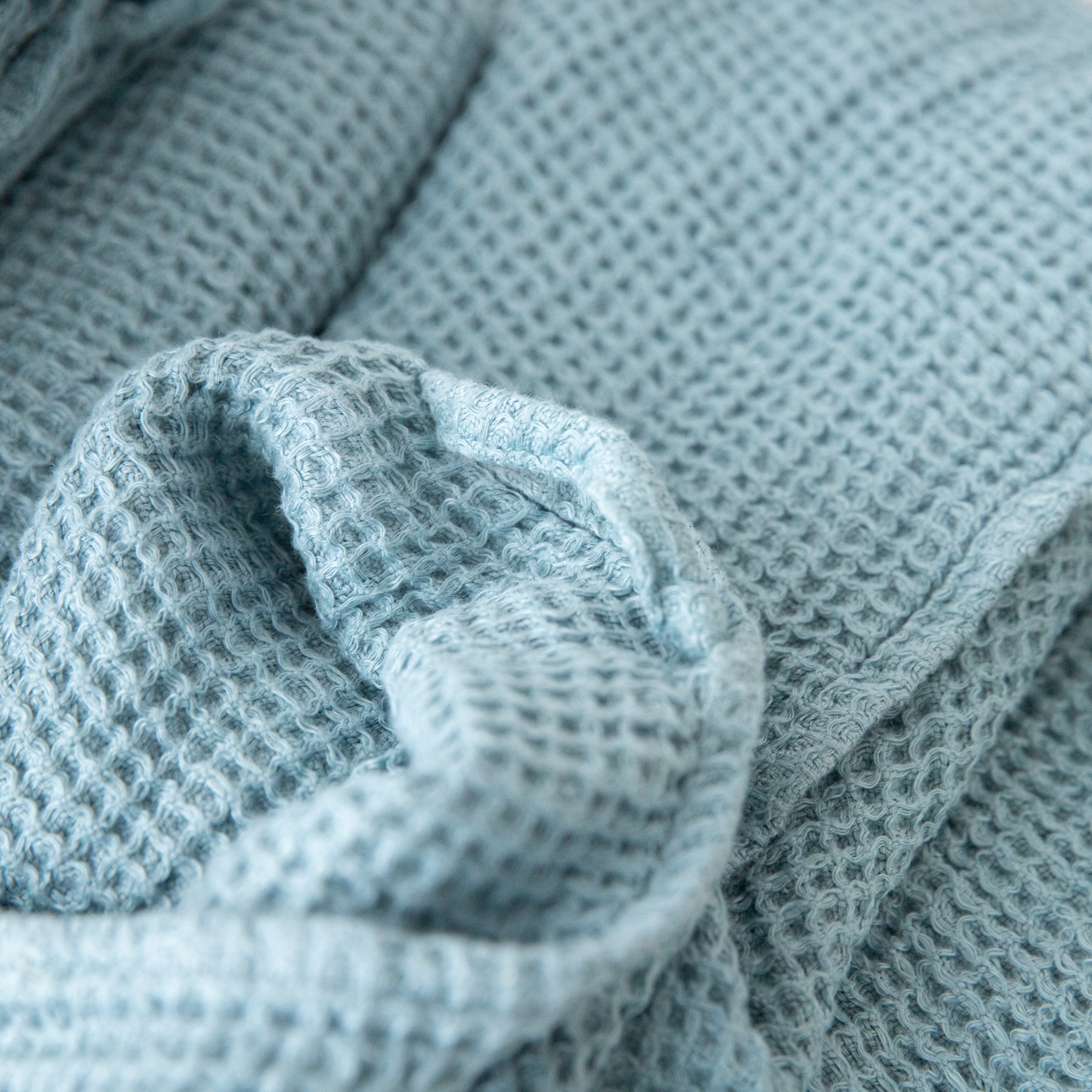 Linen Waffle Towels In Stone Blue: Towel Set Bath Towel hand | Etsy