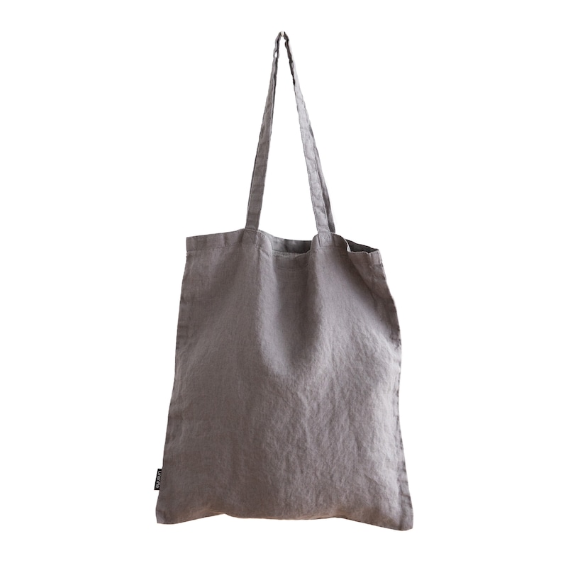 Linen Tote Bag. Linen Shopping Bag. Zero Waste Reusable Linen Etsy