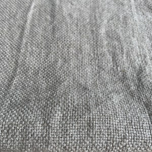 Linen Throw Blanket in Natural. Basket weave linen, fringed, European linen. Twin, Queen, King size. Any size up to 108" Linen Bed Cover. Natural