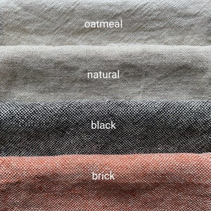 Linen Throw Blanket in Natural. Basket weave linen, fringed, European linen. Twin, Queen, King size. Any size up to 108" Linen Bed Cover. image 5