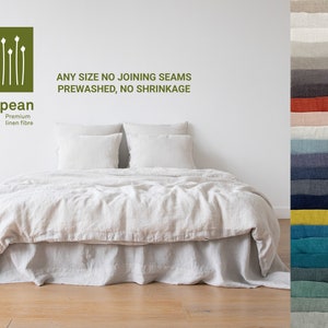 Linen Duvet Cover in 23 Colours. Stone Washed, Softened Linen Bedding. Queen, King bedlinen, Custom sizes. 100% European linen
