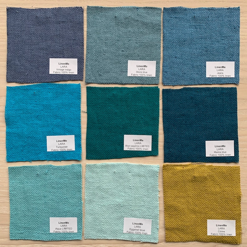 Serviettes en lin lavé de différentes couleurs. Tissage à chevrons, serviette en lin épais lavé toute quantité. image 6
