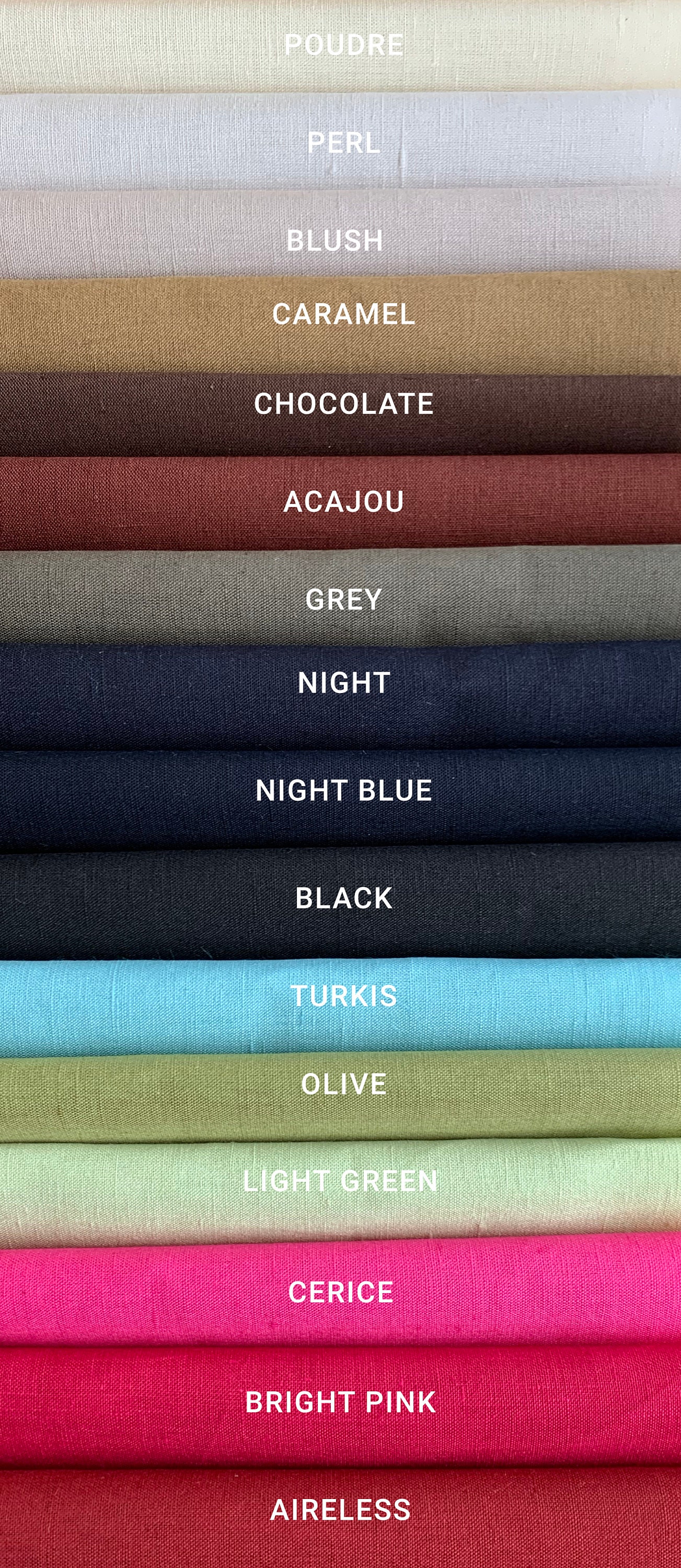 Medium Weight Linen Cotton Mix Fabric by the Yard or Meter Etsy